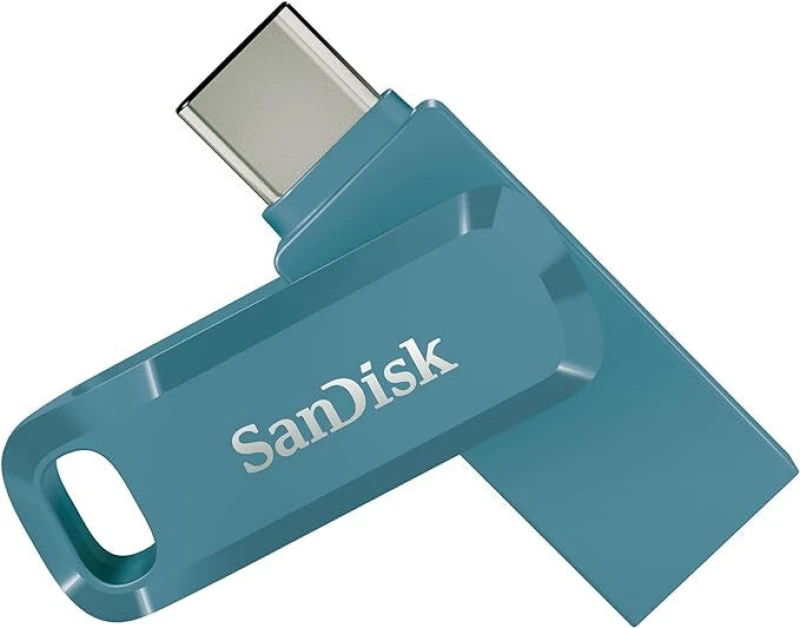 Image of SANDISK Ultra USB Type-C & USB 3.2 Dual Memory Stick - 64GB, Navagio Bay, Blue 619659204075