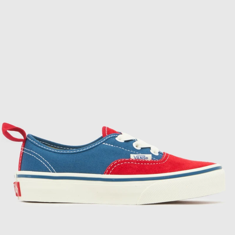 Image of Vans Blue Multi Authentic Boys Junior Trainers Blue Multi UK 2 (EU 33)