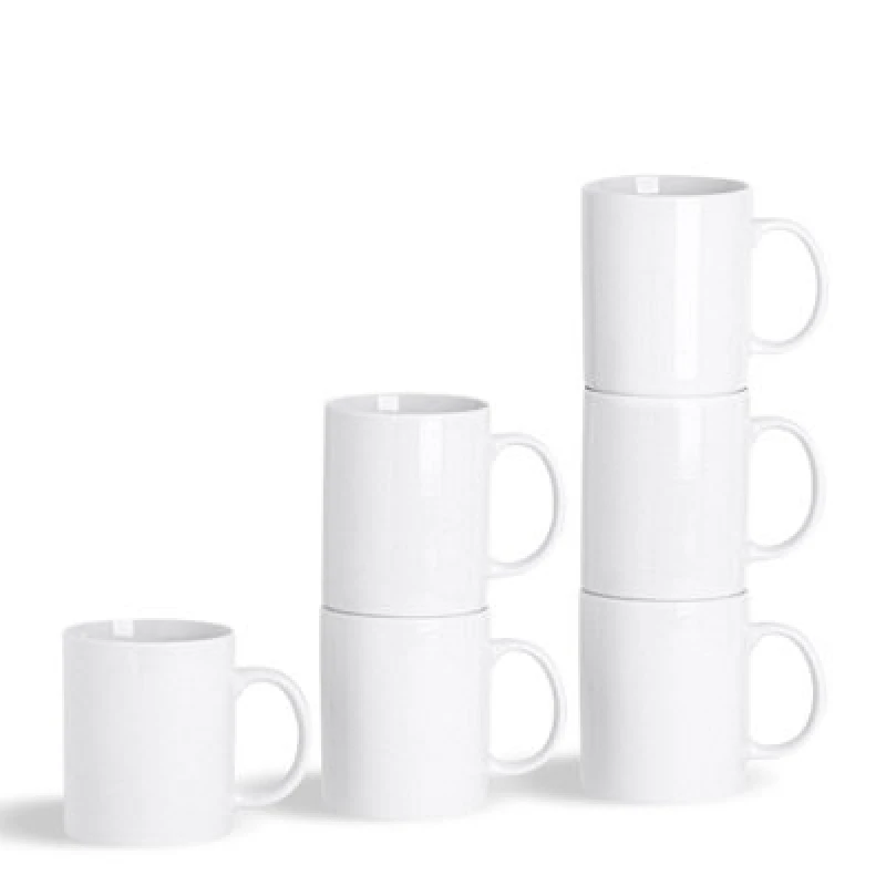 Image of Argon Tableware Classic White Mugs - 285ml - Pack of 6 White
