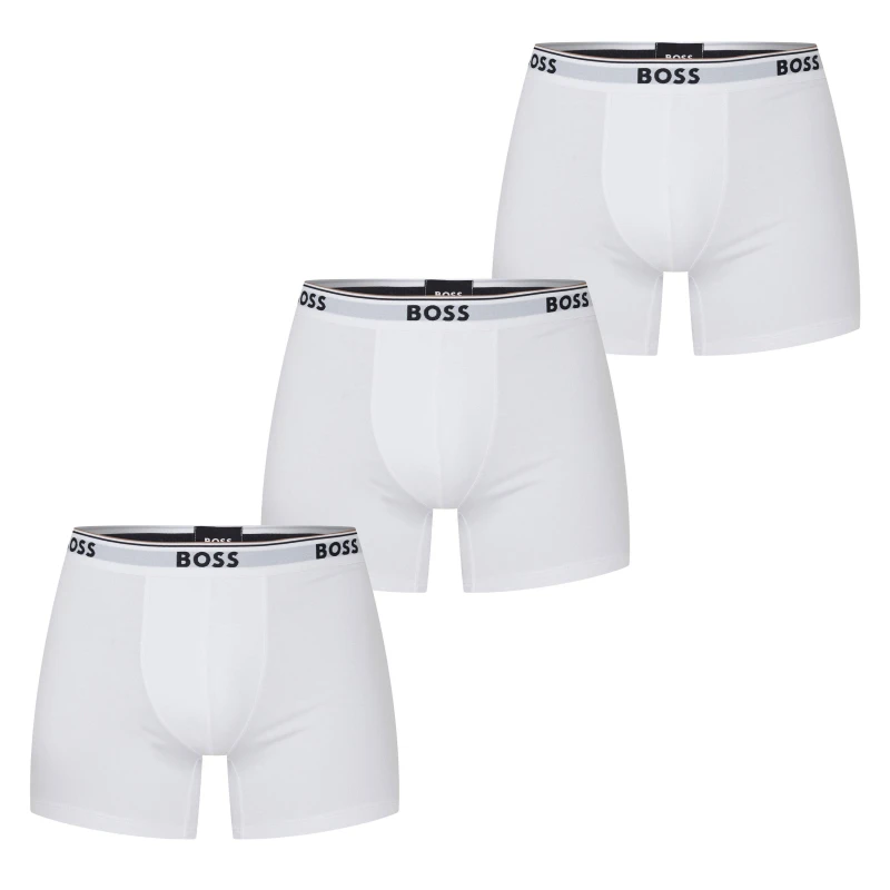 Image of Boss 3 Pack Boxer Briefs White 100 male Large