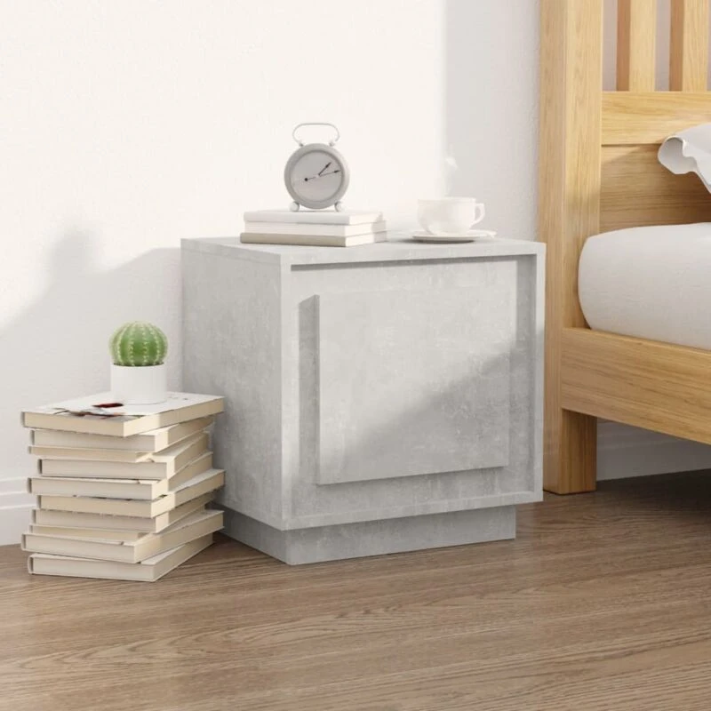 Image of VIDAXL Bedside Cabinet Concrete Grey 44x35x45cm Engineered Wood Vidaxl 8720845794262