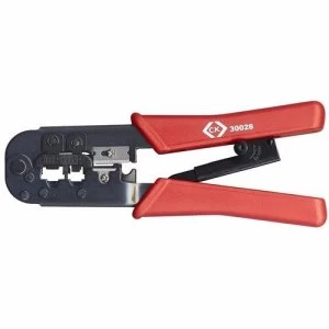 Image of C.K Tools Ratchet Crimping Pliers For Modular Plugs RJ11 RJ12 RJ45