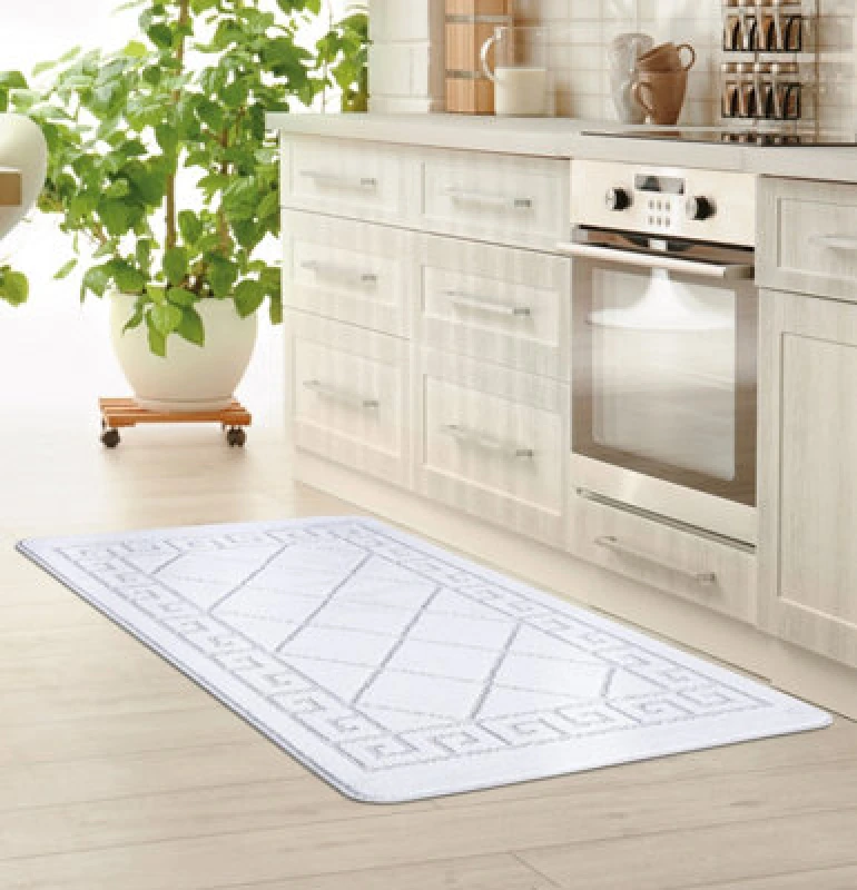 Image of Smart Living Smart Living Tribela Heavy Duty Machine Washable Hallway Kitchen Non Slip Door Mat in Silver Size: 40cm x 60cm Silver 40cm x 60cm Unise