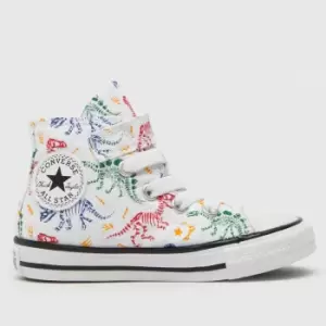 Image of Converse White All Star Hi 1v Boys Toddler Trainers