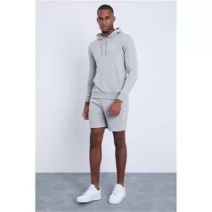 Image of I Saw It First Grey Marl Il Sarto Seam Logo Shorts - Grey