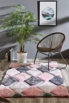 Image of '3D GEO Shaggy' Rug