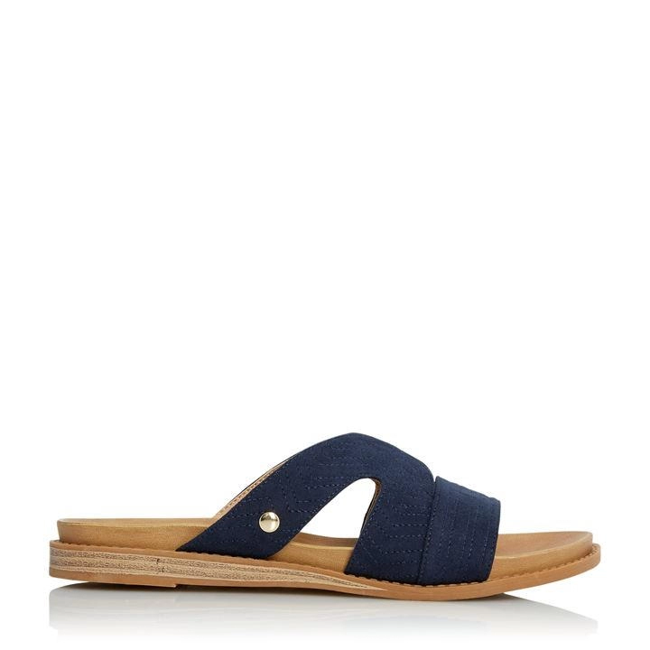 Image of Roberto Vianni Navy 'Lidiiya' Mules - 3