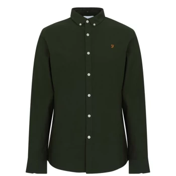 Image of Farah Vintage Oxford Long Sleeve Shirt - Forest 301