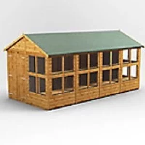 Image of Power Garden Shed 168PAPSDD Golden Brown 16x8