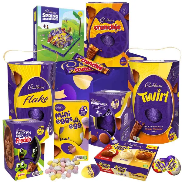 Image of Cadbury Gifts Direct Cadbury Gifts Deluxe Easter Chocolate Hamper DELEAS