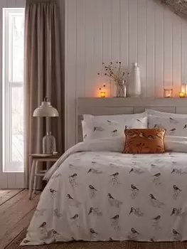 Image of Dreams & Drapes Chickadee'S Brushed Cotton Duvet Set - Sb