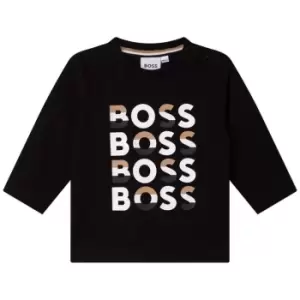 Image of Boss Long Sleeve Multi Tee Infant Boys - Black