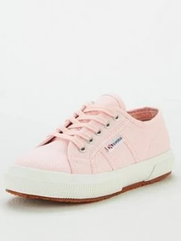 Image of Superga Girls 2750 Jcot Classic Lace Up Plimsoll Pumps - Pink