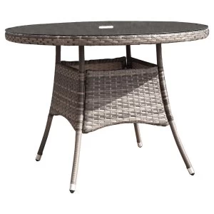 Image of Charles Bentley Napoli 4-Seater Round Rattan Dining Table