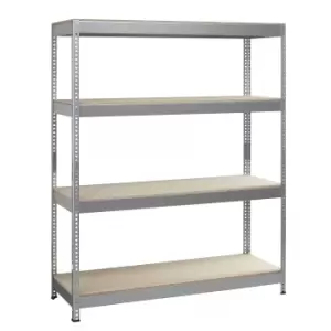 Image of Really Useful 4 Shelf Metal & Chipboard Shelving Unit