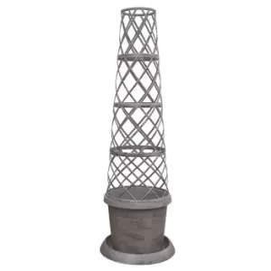 Image of Thompson & Morgan Tower Pot Modern Grey - 2 pack