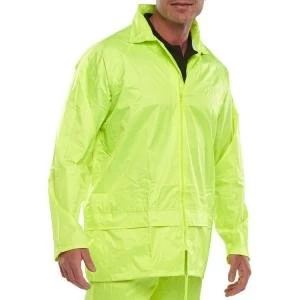 Image of B Dri Weatherproof Jacket Hood Lightweight Nylon Small Saturn Yellow