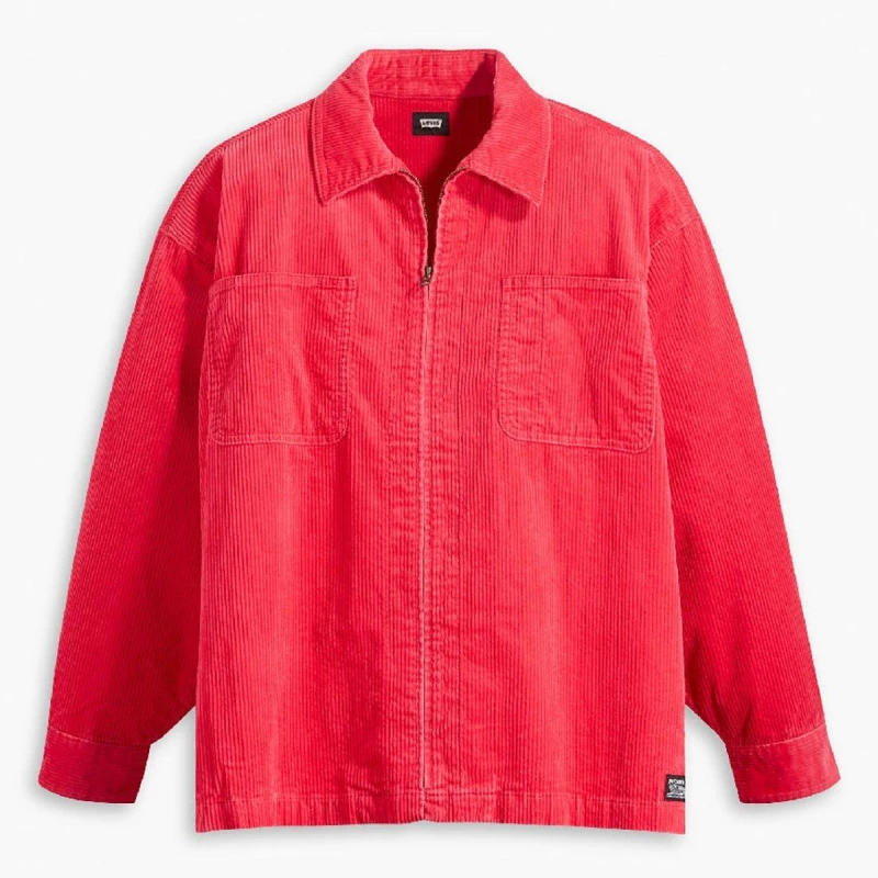 Image of Levis Mens Skate Cord Overshirt Raspberry male L