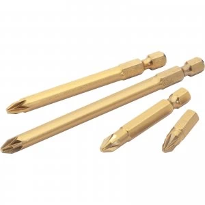 Image of Draper Expert Titanium Coated Pozi Screwdriver Bit PZ1 50mm Pack of 5