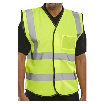 Image of SPBD108SY SAT YEL ID VEST XS - Hi Vis - Beeswift