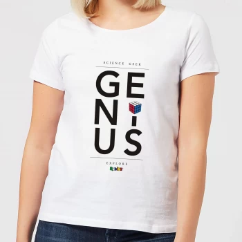 Image of Genius Rubik's White Womens T-Shirt - White - M