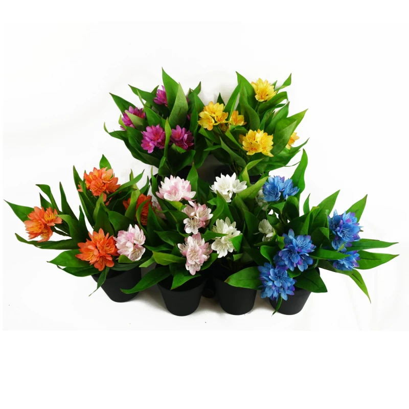 Image of N/A 6x 18cm Artificial Freesia Plants in Assorted Colours Flowering