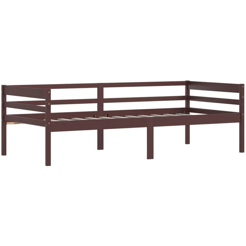 Image of VIDAXL Bed Frame without Mattress Dark Brown Solid Pinewood 90x200cm Vidaxl 8720286579053