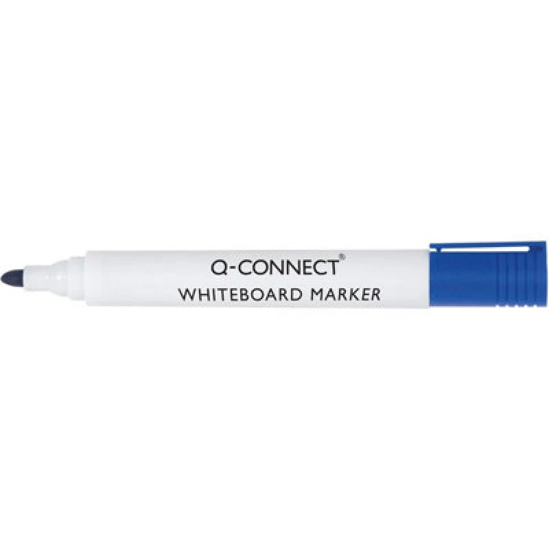 Image of Q - Connect Drywipe Marker Pen Blue (Pack of 10) KF26036