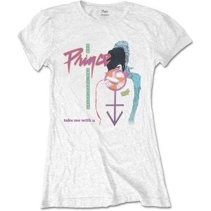 Image of Prince - Take Me With U Womens Medium T-Shirt - White