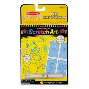 Image of Melissa and Doug On the Go Scratch Art Color Reveal Pad Pets