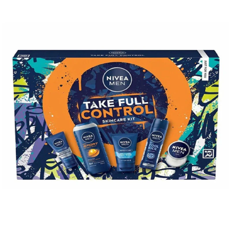 Image of Nivea Men Take Full Control 5pc Gift Set Blue unisex Gift Set