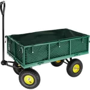Image of Garden trolley with inner lining max. 350 kg - garden cart, beach trolley, trolley cart - green