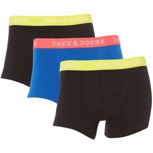Image of Jack and Jones 3 Pack Bright Waistband Trunk - Black