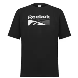 Image of Reebok Split Vector T Shirt Mens - Black
