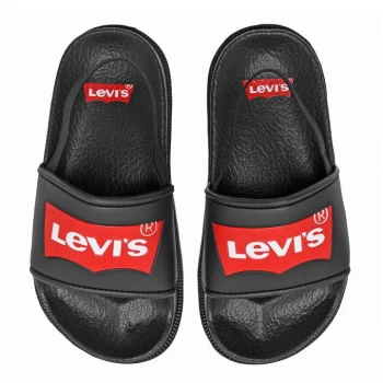 Image of Levis Batwing Kids Sliders - Black 0003