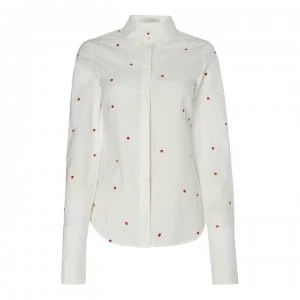 Image of Oui Heart Shirt - 0103 White Red
