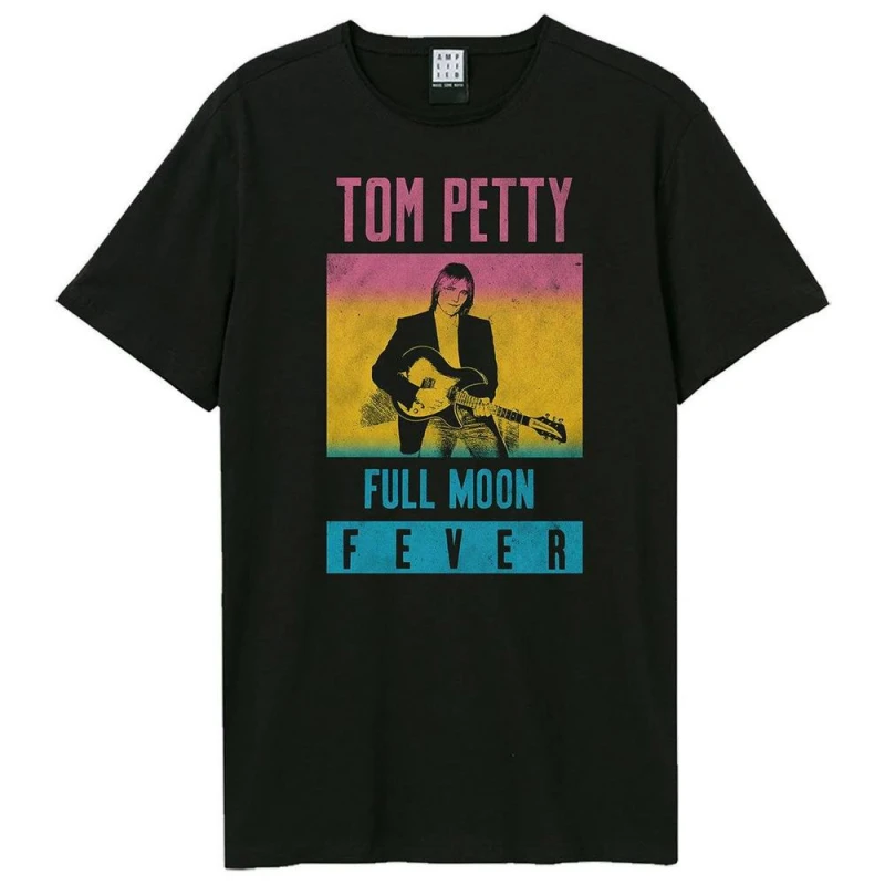 Image of Amplified Mens Full Moon Fever Tom Petty & The Heartbreakers T-Shirt in Black Size: XS Black Male XS