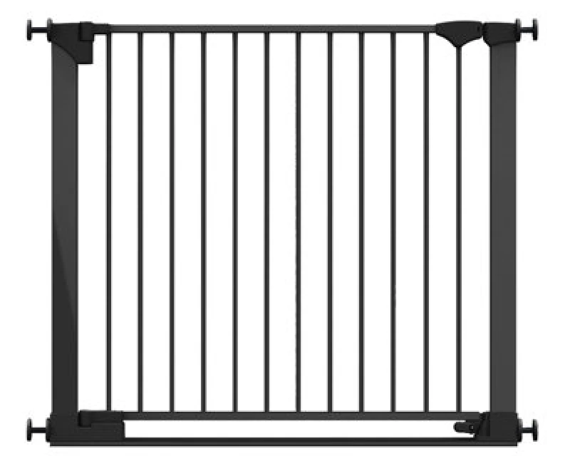 Image of Safetots Safestep Gate, Black, 96Cm - 103Cm, Extra Low Walkthough, 81Cm Extra Wide Doorway, One Piece Extra Wide Baby Gate