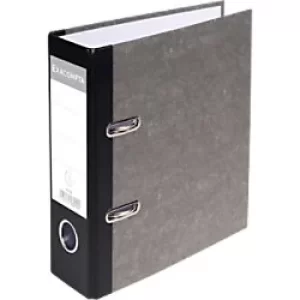 Image of Exacompta Lever Arch File 53210E 70 mm Paper on Board 2 ring A5 portrait Grey Pack of 10