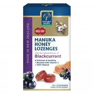Image of MGO 400+ Manuka Honey Lozenges with Blackcurrant - 15 Lozenges