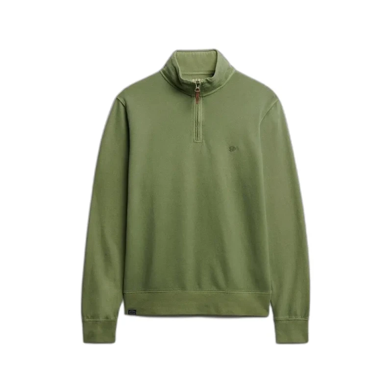 Image of Superdry Classic trucker collar sweatshirt Superdry Essential Vert Male S