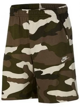 Image of Nike Club Shorts - Green White, Green/White, Size XL, Men