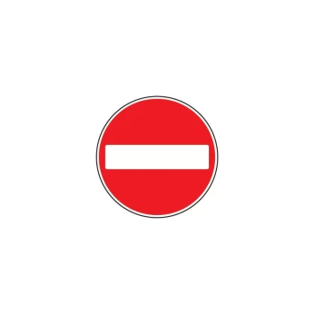 Image of No Entry Post-fix Class 2 Reflective Aluminium Sign - 600 X 600MM