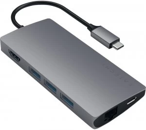 Image of SATECHI Aluminum Multi-Port V2 6-port USB Type-C Hub - Space Grey