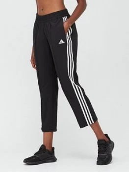 Image of Adidas 3 Stripe Woven 7/8 Pants - Black