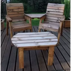 Image of Twin Companion Dining Set Angled - Green Cushion - Green Cushion