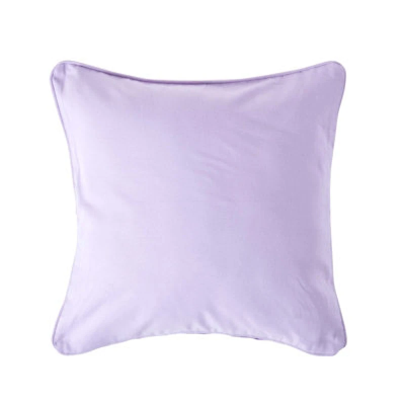 Image of Homescapes Cotton Plain Mauve Cushion Cover, 45 X 45 Cm