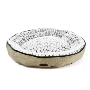 Image of Charles Bentley Extra Small Linen Soft Pet Bed - Taupe
