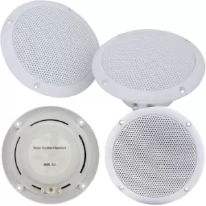 Image of 2x Moisture Resistant Ceiling Speakers 80W 8Ohm 5" Kitchen Bathroom 2 Way Loud