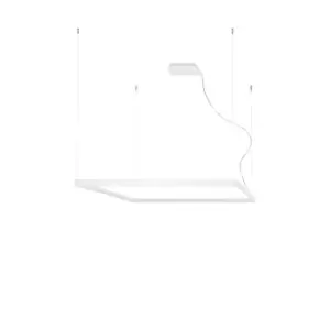 Image of Nelya Integrated LED Square Pendant Ceiling Light, White, 4000K, 8096lm